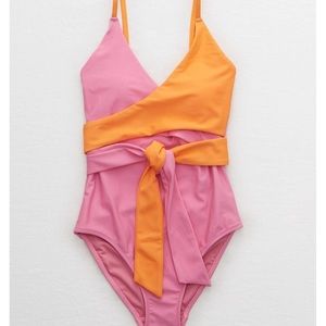 Aerie colorblock tie bathing suit NWT